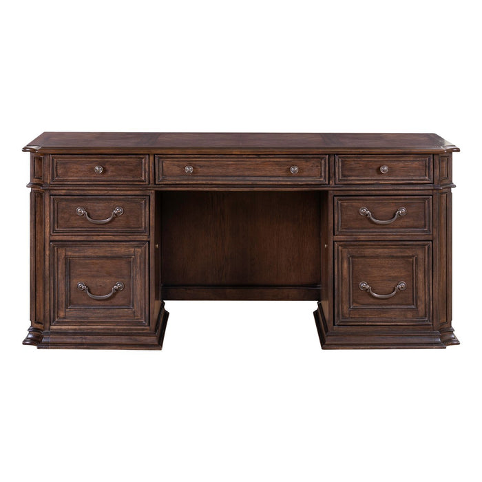 Providence Park - Jr Executive Credenza - Chateau Brown – Credenzas by Liberty Furniture at Furniture Wholesale Plus , Nashville furniture store