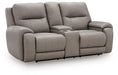 Real Moments - Power Reclining Loveseat With Audio Seating - Ash – Reclining Loveseats by Signature Design by Ashley® at Furniture Wholesale Plus , Nashville furniture store
