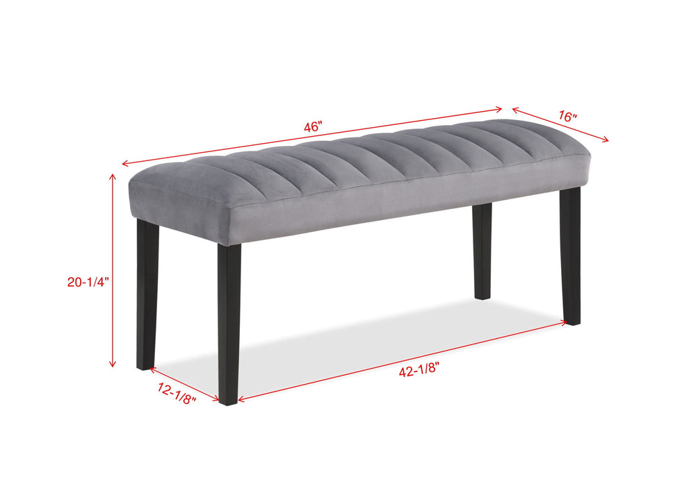 Pascal - Bench - Gray – Dining Benches by Crown Mark at Furniture Wholesale Plus , Nashville furniture store