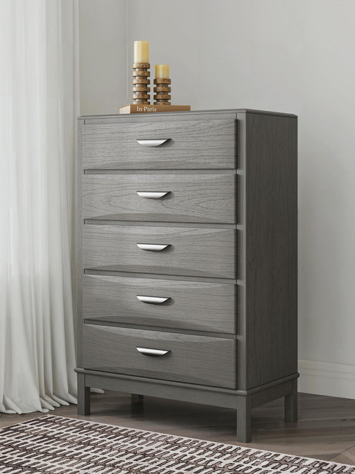 Mazing - Five Drawer Chest - Gray – Accent Chests by Signature Design by Ashley® at Furniture Wholesale Plus , Nashville furniture store