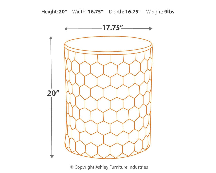 Polly - Stool - White – End Tables by Signature Design by Ashley® at Furniture Wholesale Plus , Nashville furniture store