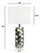 Table Lamp - Metallic And White - Premium Table Lamps from Crown Mark - Just $89! Shop now at Furniture Wholesale Plus  We are the best furniture store in Nashville, Hendersonville, Goodlettsville, Madison, Antioch, Mount Juliet, Lebanon, Gallatin, Springfield, Murfreesboro, Franklin, Brentwood