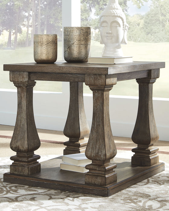 Johnelle - Gray - Rectangular End Table - Premium End Tables from Signature Design by Ashley® - Just $258! Shop now at Furniture Wholesale Plus  We are the best furniture store in Nashville, Hendersonville, Goodlettsville, Madison, Antioch, Mount Juliet, Lebanon, Gallatin, Springfield, Murfreesboro, Franklin, Brentwood