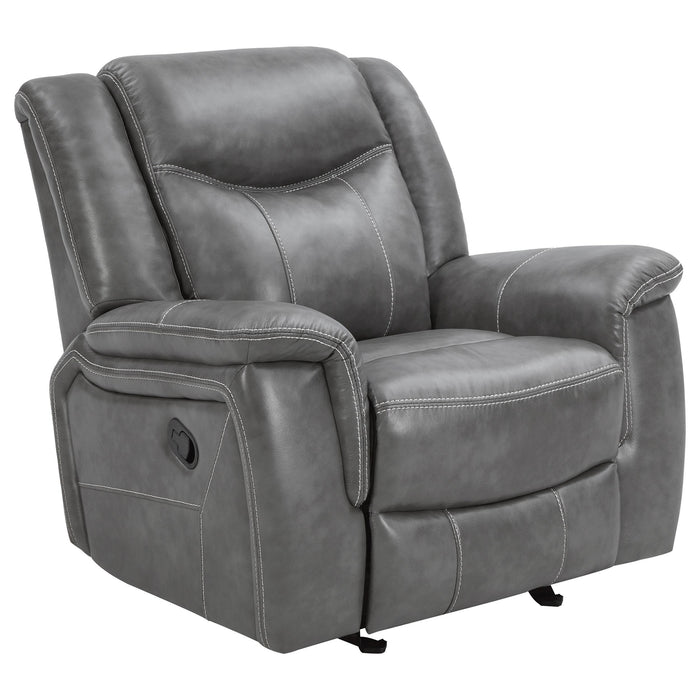 Conrad Upholstered Motion Glider Recliner Grey - Premium Recliner from Coaster Z2 Standard - Just $498! Shop now at Furniture Wholesale Plus  We are the best furniture store in Nashville, Hendersonville, Goodlettsville, Madison, Antioch, Mount Juliet, Lebanon, Gallatin, Springfield, Murfreesboro, Franklin, Brentwood