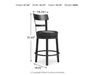 Valebeck - Full Back Swivel Stool - Premium Counter Height (24"-27") from Signature Design by Ashley® - Just $208! Shop now at Furniture Wholesale Plus  We are the best furniture store in Nashville, Hendersonville, Goodlettsville, Madison, Antioch, Mount Juliet, Lebanon, Gallatin, Springfield, Murfreesboro, Franklin, Brentwood