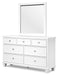 Fortman - Dresser And Mirror - White – Dresser & Mirror by Signature Design by Ashley® at Furniture Wholesale Plus , Nashville furniture store