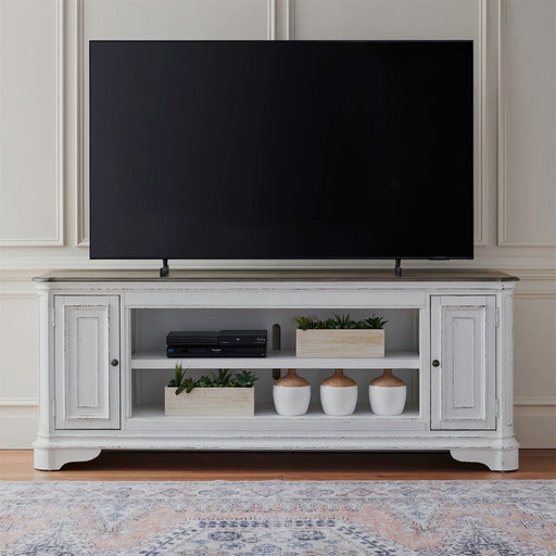 Fireplace TV Consoles - 82" Fireplace TV Console FTS - Brown – Fireplace TV Stands by Liberty Furniture at Furniture Wholesale Plus , Nashville furniture store