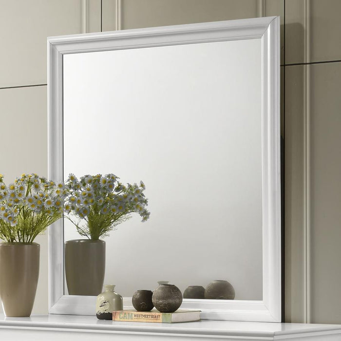 Louis Philippe - 38.25" Dresser Mirror - White – Mirrors by Coaster Fine Furniture at Furniture Wholesale Plus , Nashville furniture store