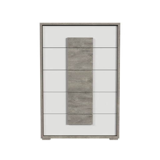 San Matteo - 5-Drawer Chest - Gray – Accent Chests by Elements International at Furniture Wholesale Plus , Nashville furniture store