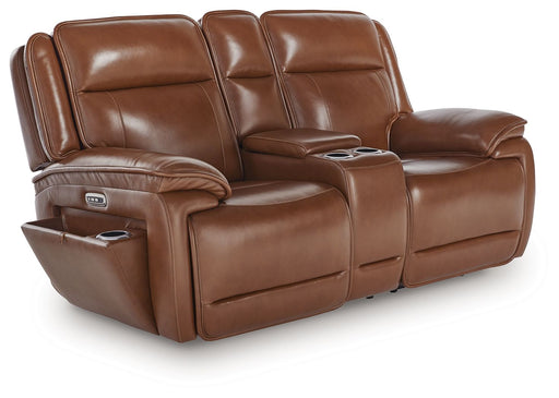 Healy Pier - Power Reclining Loveseat With Console / Adj Headrest - Chocolate – Reclining Loveseats by Signature Design by Ashley® at Furniture Wholesale Plus , Nashville furniture store