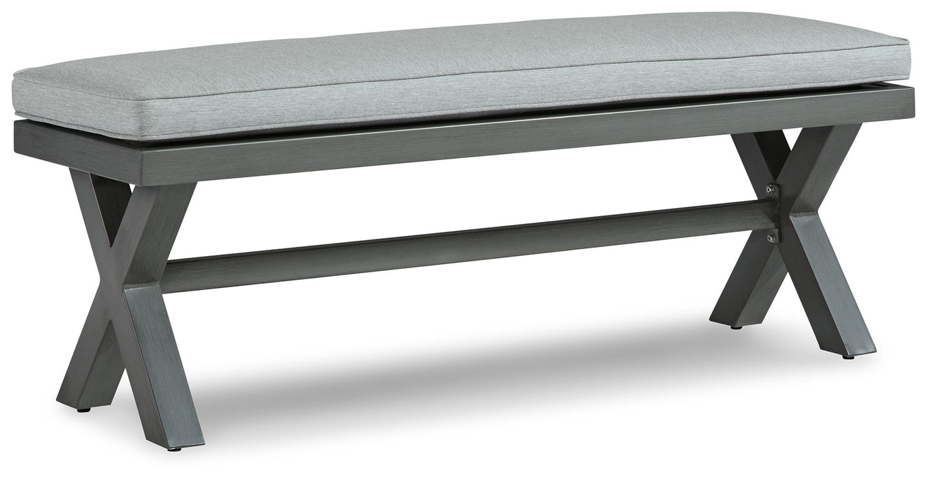 Elite Park - Bench With Cushion - Gray – Benches by Signature Design by Ashley® at Furniture Wholesale Plus , Nashville furniture store