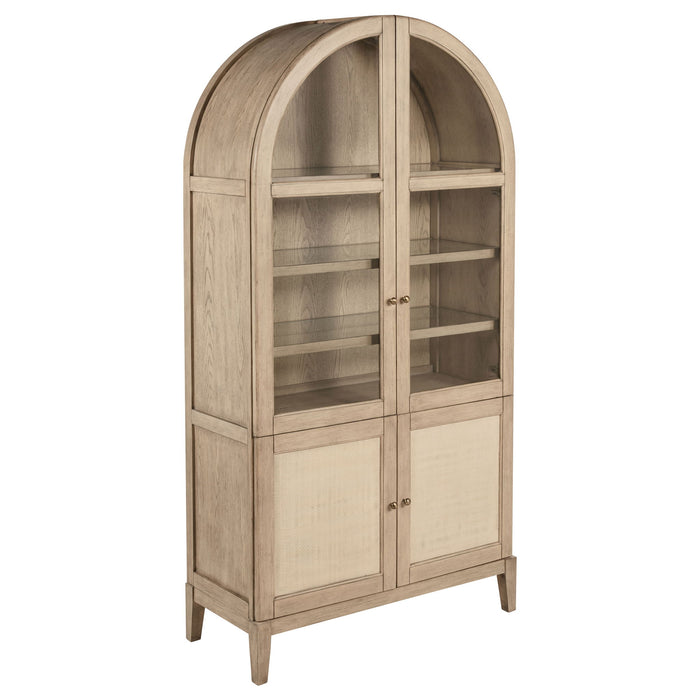Kailani - 4-Door Cane Dining Vitrine Display Cabinet - Beige Oak - Premium Display Cabinets from Coaster Fine Furniture - Just $1209! Shop now at Furniture Wholesale Plus  We are the best furniture store in Nashville, Hendersonville, Goodlettsville, Madison, Antioch, Mount Juliet, Lebanon, Gallatin, Springfield, Murfreesboro, Franklin, Brentwood