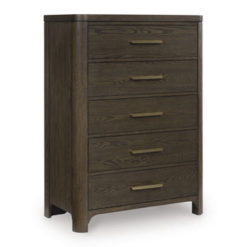 Radkin - Five Drawer Chest - Burnished Brown – Accent Chests by Signature Design by Ashley® at Furniture Wholesale Plus , Nashville furniture store