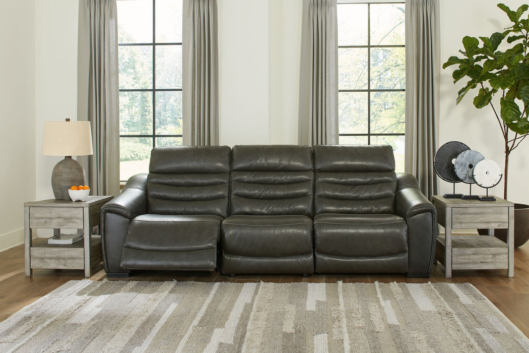 Center Line - Power Recliner Sectional – Reclining Sectionals by Signature Design by Ashley® at Furniture Wholesale Plus , Nashville furniture store