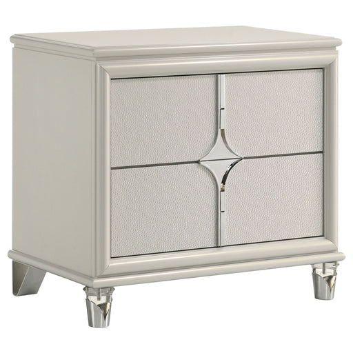 Olivia - 2-Drawer Nightstand Bedside Table - Pearl White – Accent Nightstands by Coaster Fine Furniture at Furniture Wholesale Plus , Nashville furniture store