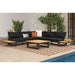Cabana - Three Piece Outdoor Living Set - Black – Stationary Sectionals by Elements International at Furniture Wholesale Plus , Nashville furniture store