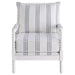 Blanchett - Upholstered Bobbin Accent Chair - White And Navy - Premium Accent Chairs from CoasterElevations - Just $539! Shop now at Furniture Wholesale Plus  We are the best furniture store in Nashville, Hendersonville, Goodlettsville, Madison, Antioch, Mount Juliet, Lebanon, Gallatin, Springfield, Murfreesboro, Franklin, Brentwood