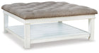 Kanwyn - Uph Ottoman Cocktail Table - Whitewash – Coffee Table Ottomans by Signature Design by Ashley® at Furniture Wholesale Plus , Nashville furniture store