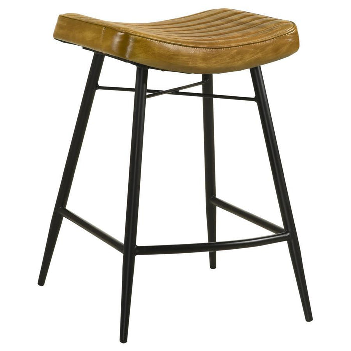 Bayu - Leather Upholstered Counter Stool (Set of 2) - Premium Stool Sets from Coaster Fine Furniture - Just $399! Shop now at Furniture Wholesale Plus  We are the best furniture store in Nashville, Hendersonville, Goodlettsville, Madison, Antioch, Mount Juliet, Lebanon, Gallatin, Springfield, Murfreesboro, Franklin, Brentwood