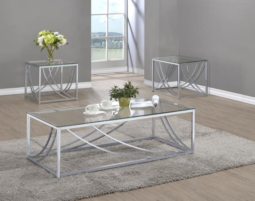 Lille - Glass Top Coffee And End Table Set – Table Sets by Coaster Fine Furniture at Furniture Wholesale Plus , Nashville furniture store