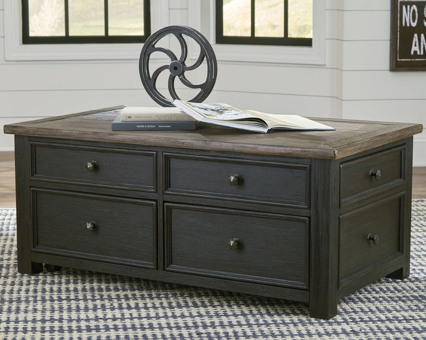 Tyler Creek - Lift Top Cocktail Table - Grayish Brown / Black – Cocktail Tables by Signature Design by Ashley® at Furniture Wholesale Plus , Nashville furniture store