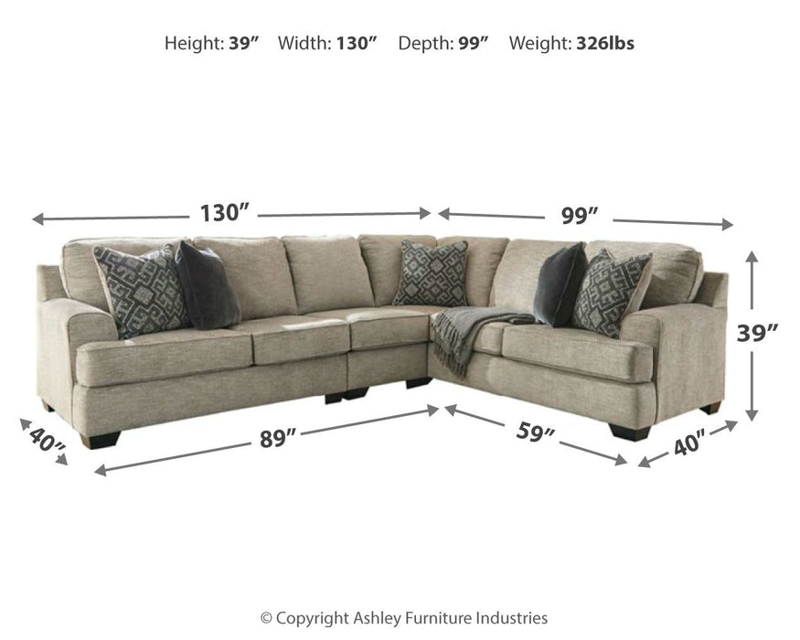 Bovarian - Sectional – Stationary Sectionals by Signature Design by Ashley® at Furniture Wholesale Plus , Nashville furniture store