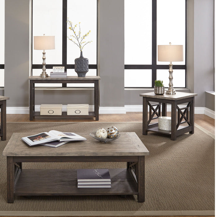 Heatherbrook - 3 Piece Table Set (1 Cocktail 2 End Tables) - Charcoal & Ash – Table Sets by Liberty Furniture at Furniture Wholesale Plus , Nashville furniture store