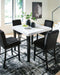 Mervannie - 5 Pc. - Counter Height Dining Table And 4 Barstools - Gray / Black – 5 Piece Dining Room Sets by Signature Design by Ashley® at Furniture Wholesale Plus , Nashville furniture store