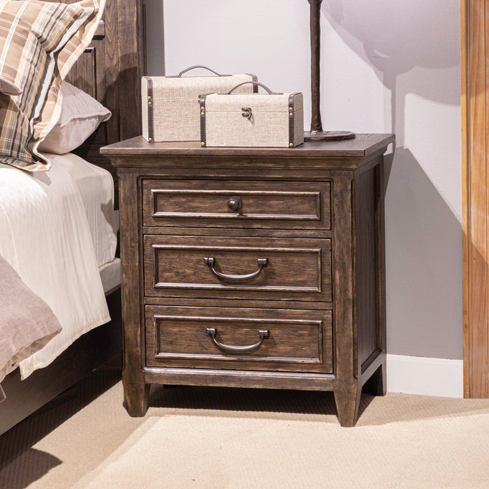 Paradise Valley - Nightstand With Charging Station - Saddle Brown – Nightstands w/ Charging Stations by Liberty Furniture at Furniture Wholesale Plus , Nashville furniture store