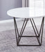 Ramona - Marble Top Round Dining Table - White – Dining Tables by Steve Silver Furniture at Furniture Wholesale Plus , Nashville furniture store