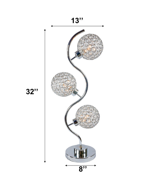 Crystal Globe - Table Lamp - Chrome - Premium Table Lamps from Crown Mark - Just $119! Shop now at Furniture Wholesale Plus  We are the best furniture store in Nashville, Hendersonville, Goodlettsville, Madison, Antioch, Mount Juliet, Lebanon, Gallatin, Springfield, Murfreesboro, Franklin, Brentwood