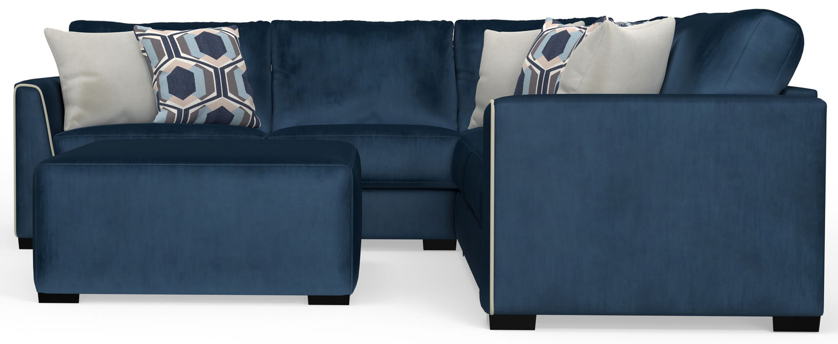 Jetson - Sectional With Comfort Coil Seat Cushions, Included Accent Pillows & Cocktail Ottoman – 2 Piece Living Room Sets by Jackson at Furniture Wholesale Plus , Nashville furniture store