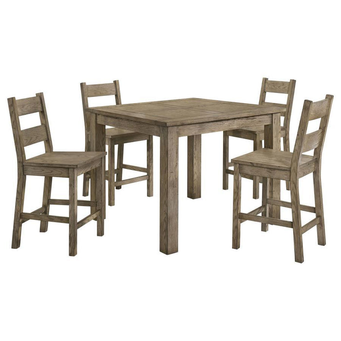 Cardova - 5 Piece Counter Height Dining Table Set - Vineyard Oak – 5 Piece Dining Room Sets by Coaster Fine Furniture at Furniture Wholesale Plus , Nashville furniture store
