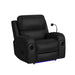 Euphora - P3 Power Glider Recliner With Heat Massage, Music, Ipad Holder With Wireless Charger, USB - Black – Glider Chairs by Elements International at Furniture Wholesale Plus , Nashville furniture store