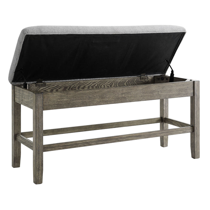 Grayson - Counter Bench - Gray / Light Brown – Counter Benches by Steve Silver Furniture at Furniture Wholesale Plus , Nashville furniture store