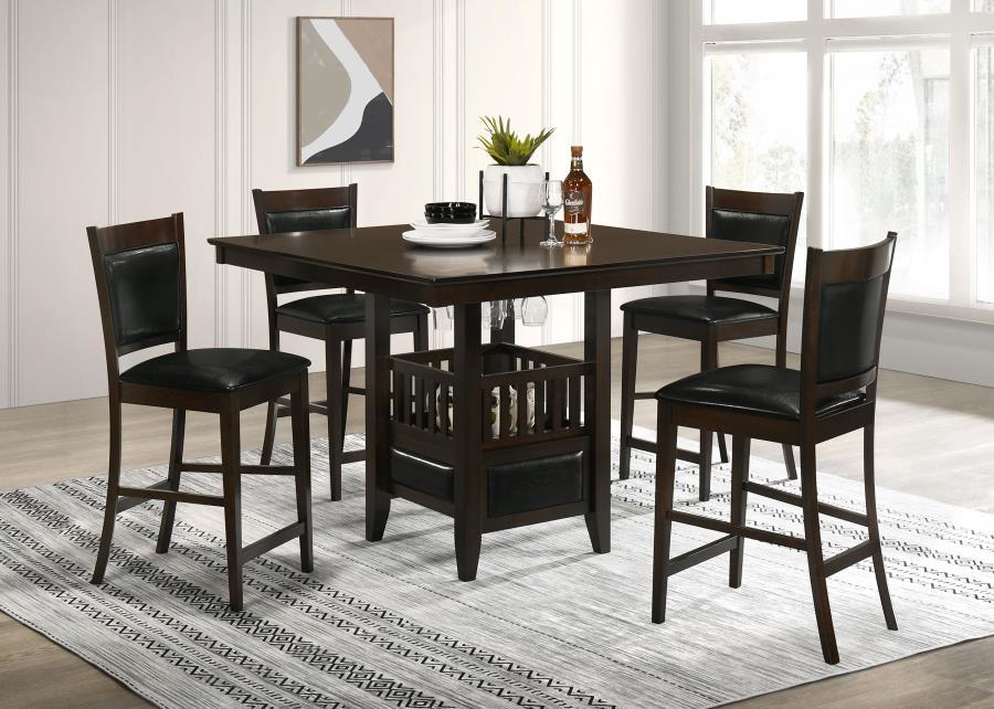 Jaden - 5 Piece Square Counter Height Dining Set - Espresso – 5 Piece Dining Room Sets by CoasterEveryday at Furniture Wholesale Plus , Nashville furniture store