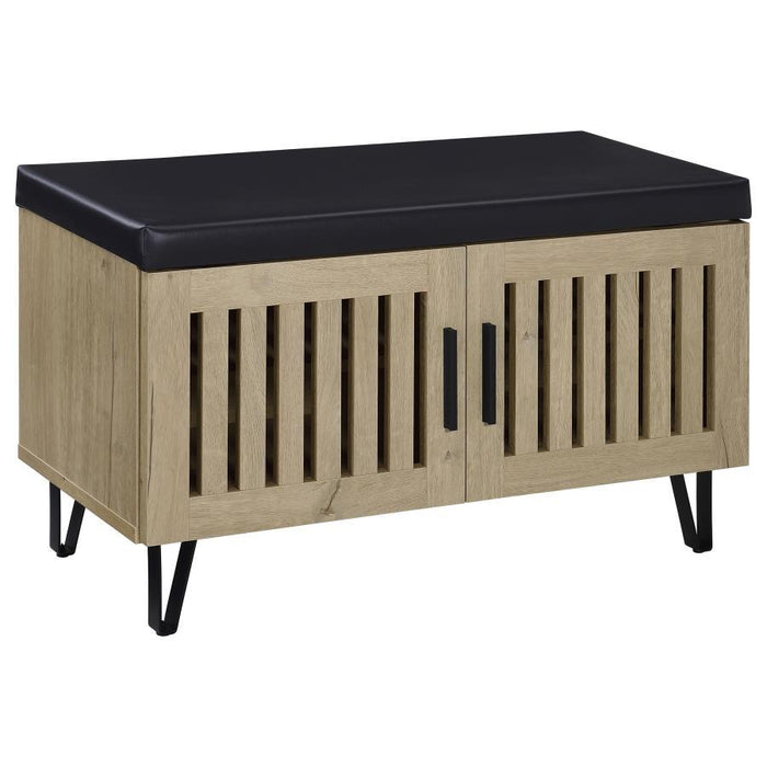 Brixton - 2-Door Padded Entryway Shoe Storage Bench - Premium Storage Benches from Coaster Fine Furniture - Just $279! Shop now at Furniture Wholesale Plus  We are the best furniture store in Nashville, Hendersonville, Goodlettsville, Madison, Antioch, Mount Juliet, Lebanon, Gallatin, Springfield, Murfreesboro, Franklin, Brentwood