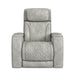 Prime Time - P3 Recliner With 7 Colors Led, Cup Holders And Wireless Charger Controller - Leather Gel Light Gray – Reclining Chairs by Elements International at Furniture Wholesale Plus , Nashville furniture store