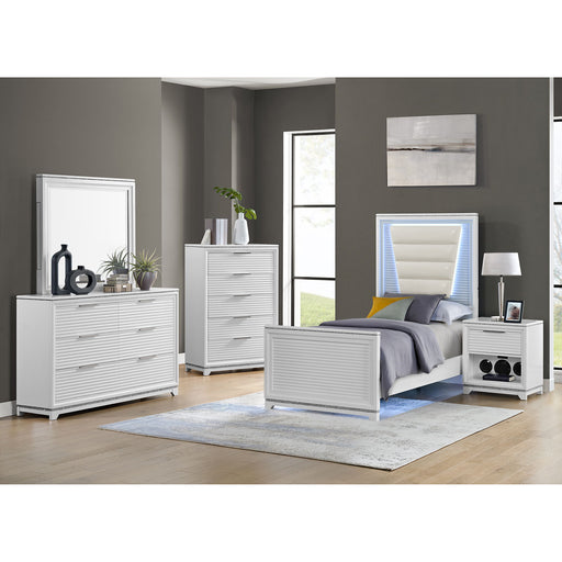 Denmark - Upholstered Bed With LED – Upholstered Beds by Elements International at Furniture Wholesale Plus , Nashville furniture store