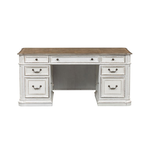 Magnolia Manor - Desk - Antique White – Computer Desks by Liberty Furniture at Furniture Wholesale Plus , Nashville furniture store