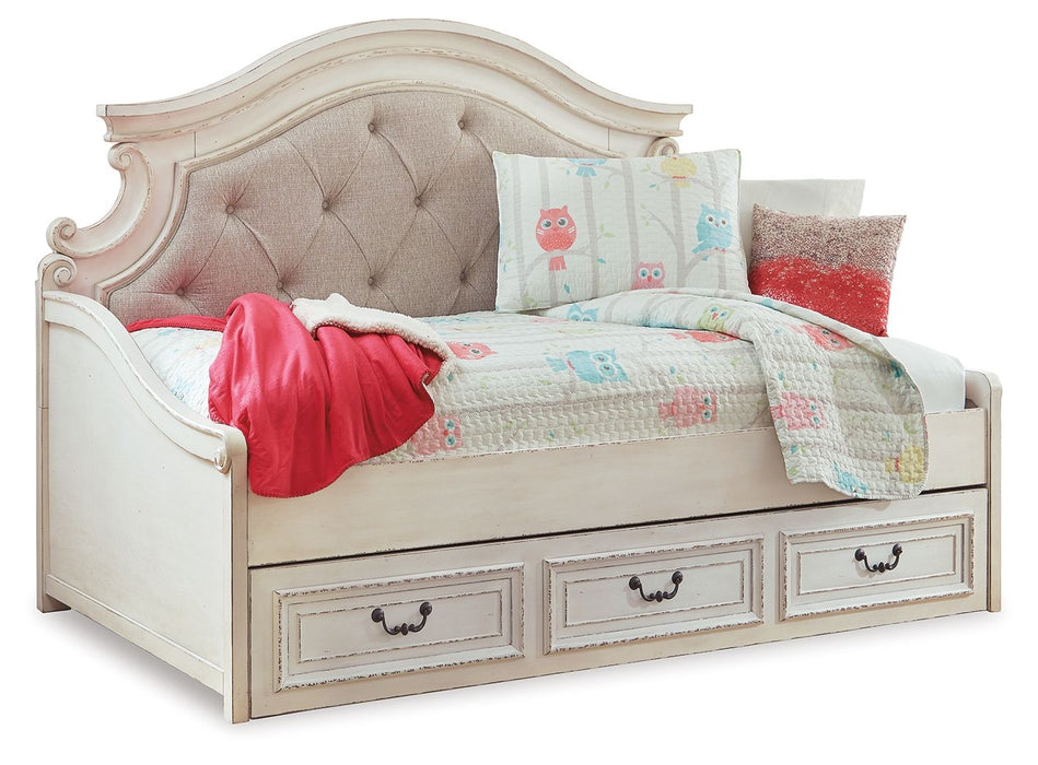Realyn - Twin Day Bed With Storage - Chipped White – Daybeds by Signature Design by Ashley® at Furniture Wholesale Plus , Nashville furniture store