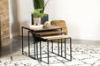 Belcourt - 3 Piece Square Nesting Tables - Natural And Black – Nesting Tables by CoasterElevations at Furniture Wholesale Plus , Nashville furniture store