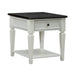 Allyson Park - Drawer End Table - Wirebrushed White / Charcoal – End Tables by Liberty Furniture at Furniture Wholesale Plus , Nashville furniture store