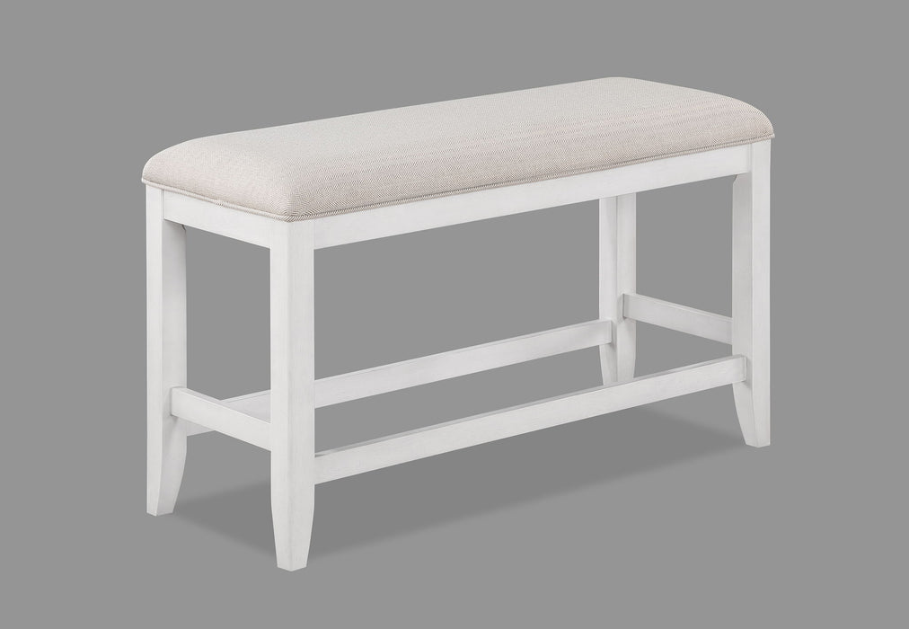 Wendy - Counter Height Bench - White / Beige – Counter Benches by Crown Mark at Furniture Wholesale Plus , Nashville furniture store