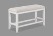 Wendy - Counter Height Bench - White / Beige – Counter Benches by Crown Mark at Furniture Wholesale Plus , Nashville furniture store