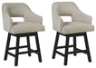 Tallenger - Upholstered Swivel Barstool (Set of 2) - Premium Stool Sets from Signature Design by Ashley® - Just $378! Shop now at Furniture Wholesale Plus  We are the best furniture store in Nashville, Hendersonville, Goodlettsville, Madison, Antioch, Mount Juliet, Lebanon, Gallatin, Springfield, Murfreesboro, Franklin, Brentwood