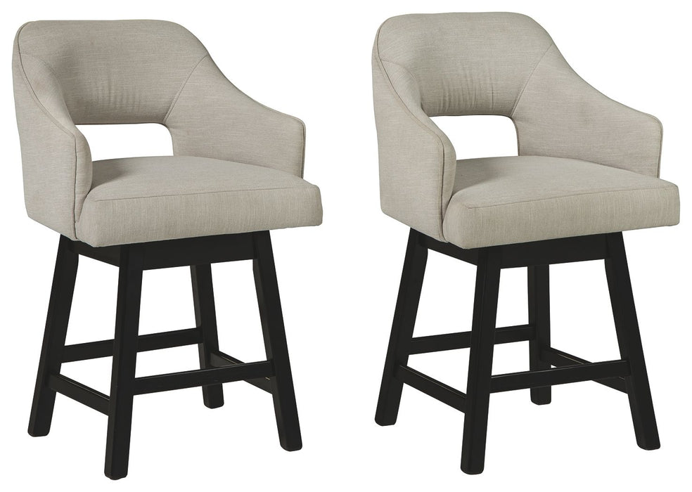 Tallenger - Upholstered Swivel Barstool (Set of 2) - Premium Stool Sets from Signature Design by Ashley® - Just $378! Shop now at Furniture Wholesale Plus  We are the best furniture store in Nashville, Hendersonville, Goodlettsville, Madison, Antioch, Mount Juliet, Lebanon, Gallatin, Springfield, Murfreesboro, Franklin, Brentwood