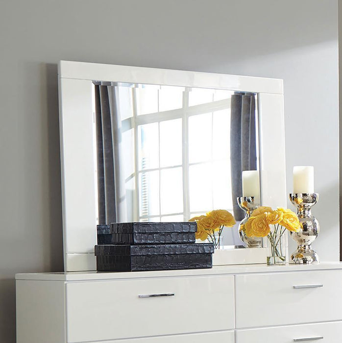 Felicity - Dresser Mirror - White High Gloss – Mirrors by CoasterEssence at Furniture Wholesale Plus , Nashville furniture store