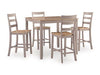 Harperfeld - Dining Room Counter Table Set (Set of 5) - Natural / Gray – 5 Piece Dining Room Sets by Signature Design by Ashley® at Furniture Wholesale Plus , Nashville furniture store