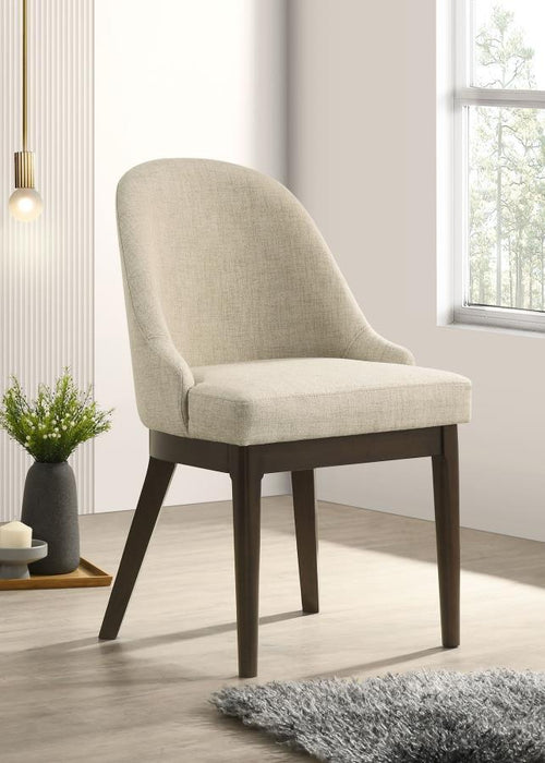 Reseda - Upholstered Dining Side Chair (Set of 2) - Beige – Chair Sets by Coaster Fine Furniture at Furniture Wholesale Plus , Nashville furniture store